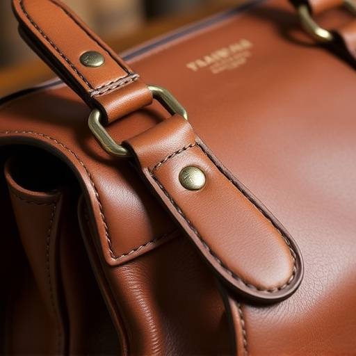 A close-up shot of handmade Italian leather goods, showcasing the craftsmanship and quality of Florentine artisans.