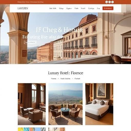Case study image of a luxury hotel's website redesign in Florence