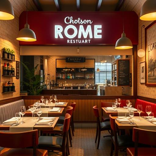 Case study image of a restaurant's branding and marketing campaign in Rome
