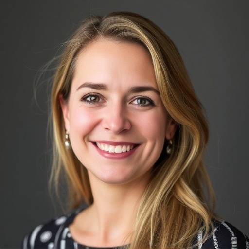 Portrait of Isabella Rossi, founder and CEO of Bella Arte Creativa, smiling warmly.